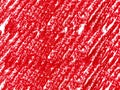 Abstract crayon on white background. Red crayon scribble texture. Royalty Free Stock Photo