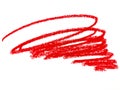 Abstract crayon on white background. Red crayon scribble texture. Royalty Free Stock Photo