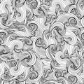 Abstract crazy curly psychedelic waves seamless pattern