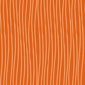 Abstract cream hand drawn vertical doodle line design. Seamless irregular vector pattern on bright orange background