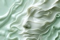 Abstract Creamy Texture Shaping a Serene Face on a Soft Green Background