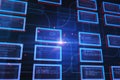 Abstract coding programming backdrop. Science, technology and software concept. 3D Rendering Royalty Free Stock Photo