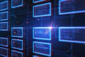 Abstract coding programming background. Science, technology and software concept. 3D Rendering Royalty Free Stock Photo