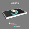 Abstract Creative concept background of modern Mobile phone with Infographic design template. Business concept. Vector Royalty Free Stock Photo