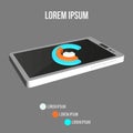 Abstract Creative concept background of modern Mobile phone with Infographic design template. Business concept. Vector Royalty Free Stock Photo