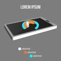 Abstract Creative concept background of modern Mobile phone with Infographic design template. Business concept. Vector Royalty Free Stock Photo