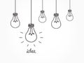 Light bulbs idea abstract creative concept background. Royalty Free Stock Photo