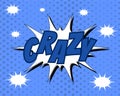 Abstract creative concept comic pop art style Crazy text with background design. Halftone book design with isolated dots pattern Royalty Free Stock Photo