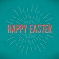 Abstract Creative concept design layout with text - Happy Easter. For web and mobile icon isolated on background, art template,