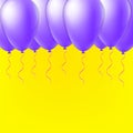 Abstract creative concept flight balloon with ribbon. For Web and Mobile Applications isolated on background, art Royalty Free Stock Photo