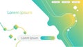 Abstract Creative concept. Green Gradient Landing page. Vector for Mobile Applications Royalty Free Stock Photo