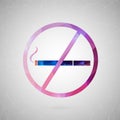 Abstract creative concept icon of cigarette. For web and mobile content isolated on background, unusual template design, fl Royalty Free Stock Photo