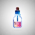 Abstract creative concept icon of vaping bottle. For web and mobile content isolated on background, unusual template design