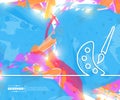 Abstract creative concept vector line draw background for web, mobile app, illustration template design, business Royalty Free Stock Photo