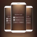 Abstract creative concept vector member login form interface. For web page, site, mobile applications, art illustration Royalty Free Stock Photo