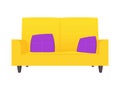 Abstract creative funny cartoon sofa set isolated on transparent background. For web and mobile app, clipart art. Concept idea des