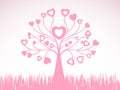 Abstract creative heart tree design