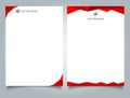 Abstract creative letterhead design template red color geometric