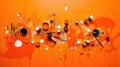 abstract creative orange background