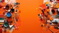 abstract creative orange background