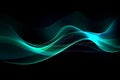 Blue green aqua turquoise, wavy lines flowing dynamic swirl abstract background vibrant colours wallpaper banner Royalty Free Stock Photo