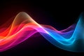 Colourful mix, wavy lines flowing dynamic swirl abstract background vibrant colours wallpaper banner Royalty Free Stock Photo
