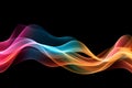 Colourful mix, wavy lines flowing dynamic swirl abstract background vibrant colours wallpaper banner Royalty Free Stock Photo