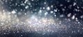 Silver black, glitter glam shiny abstract bokeh background vibrant colours de-focused wallpaper banner