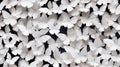 an abstract and creative wall design featuring a swarm of delicate white butterflies in flight. The composition Royalty Free Stock Photo