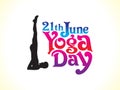 Abstract creative yoga day text