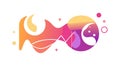 Abstract Crescent Data Flow, Dynamic Digital Patterns, vector design Generative AI Royalty Free Stock Photo