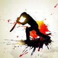 Abstract cricket background