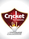 Abstract Cricket Text Background Design on Shield