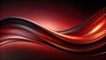 Abstract crimson and black swirling waves a dynamic composition of fluid forms and gradient hues. Generative AI Royalty Free Stock Photo