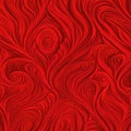 Abstract Crimson Canvas: Textured Lines and Curves