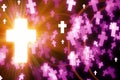 Abstract cross heavenly light background
