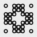 Abstract Cross Pattern Dots Logo generative computational art illustration