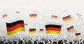 Abstract crowd with flag of Germany. Peoples protest, revolution, strike and demonstration with flag of Germany Royalty Free Stock Photo