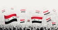 Abstract crowd with flag of Syria. Peoples protest, revolution, strike and demonstration with flag of Syria Royalty Free Stock Photo