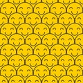 Abstract crowd of smiling people