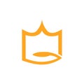 Abstract crown logo, icon on white