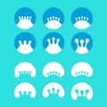 Abstract crown, milk, water drops vector company l