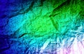 Abstract crumpled paper black pastel blue color mixture multi colors effects wall texture Background. Royalty Free Stock Photo