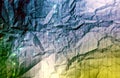 Abstract crumpled paper color mixture multi colors effects wall texture Background. Royalty Free Stock Photo