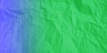 Abstract crumpled paper electric blue light green color multi colors effects background. Royalty Free Stock Photo