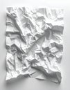 Abstract Crushed White Paper Texture on Soft White Background Royalty Free Stock Photo
