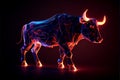 Abstract crypto bull created with Generative Ai