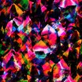 Abstract Crystal Geo Print in Multi Colour