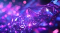 Abstract crystal structure reflecting vibrant purple and pink light Royalty Free Stock Photo