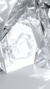 Abstract Crystal Tunnel With Bright Light In The Distance And Geometric Facets Royalty Free Stock Photo